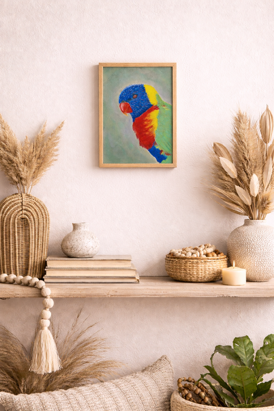 Rainbow Lorikeet - Original Pastel Drawing 24x32cm
