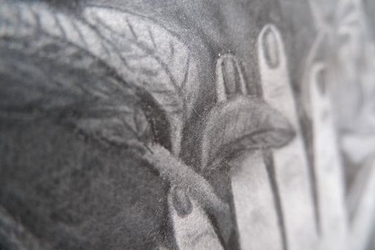 Young Woman with Roses - Original Pastel Portrait 30x40cm